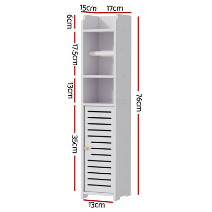 Artiss Bathroom Cabinet Toilet Roll Holder Tissue Organizer 3 Tier Floor Cabinet - TRENDZ