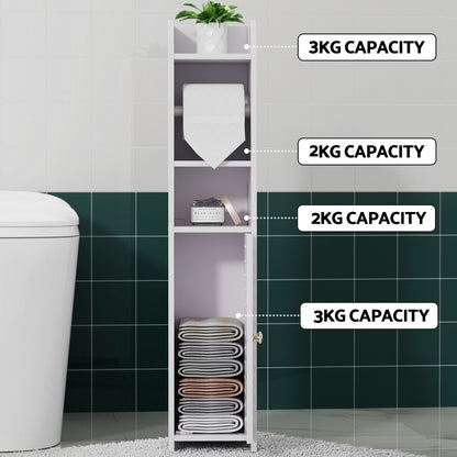 Artiss Bathroom Cabinet Toilet Roll Holder Tissue Organizer 3 Tier Floor Cabinet - TRENDZ