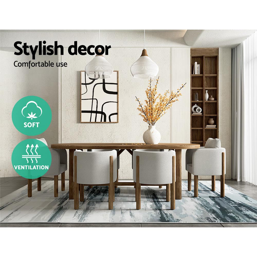 Artiss Rug 200x290cm Area Rug Washable Mat Large Carpet Soft Short Pile Poca - TRENDZ