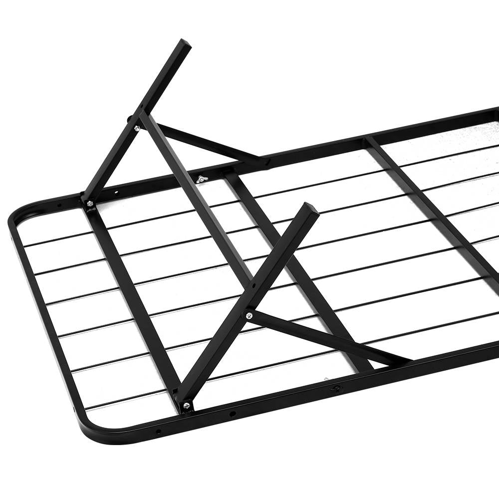 Artiss Folding Bed Frame Metal Base - Queen - TRENDZ