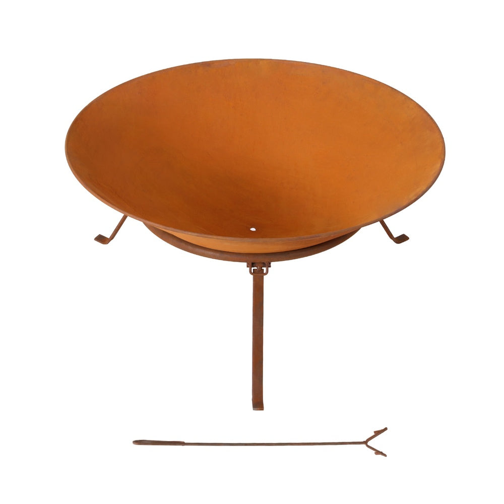 Grillz 70cm Fire Pit Rustic Iron Bowl Outdoor - TRENDZ