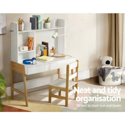 Keezi 2PCS Kids Table and Chairs Set Study Activity Toys Storage Desk Drawer - TRENDZ