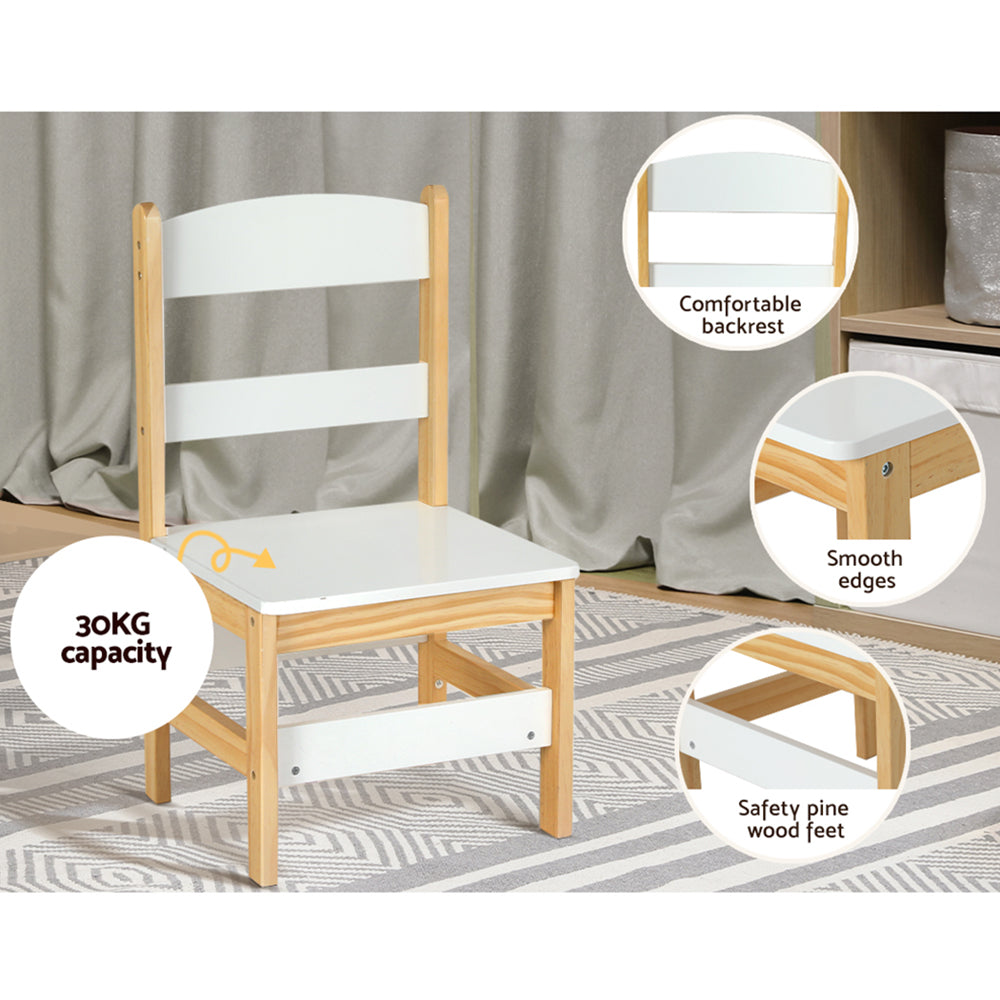 Keezi 2PCS Kids Table and Chairs Set Study Activity Toys Storage Desk Drawer - TRENDZ