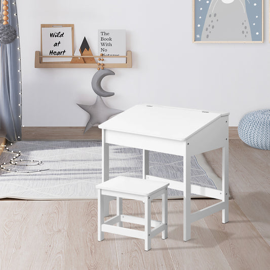 Keezi 2PCS Kids Table and Chairs Set Activity Children Playing Toys Study Desk - TRENDZ