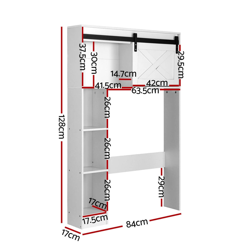 Artiss Bathroom Cabinet Over the Toilet Storage Organiser Laundry Shelf 128cm - TRENDZ