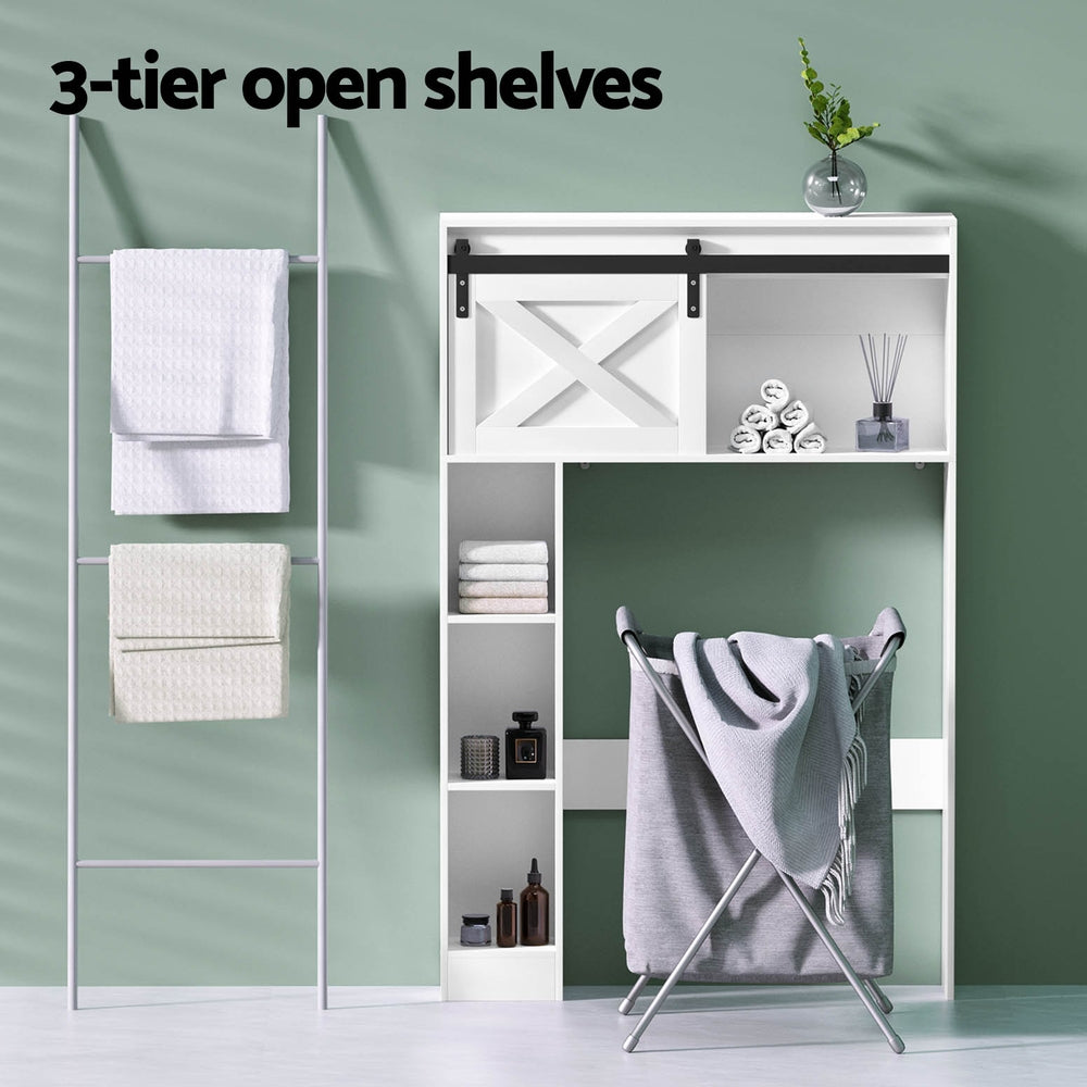 Artiss Bathroom Cabinet Over the Toilet Storage Organiser Laundry Shelf 128cm - TRENDZ