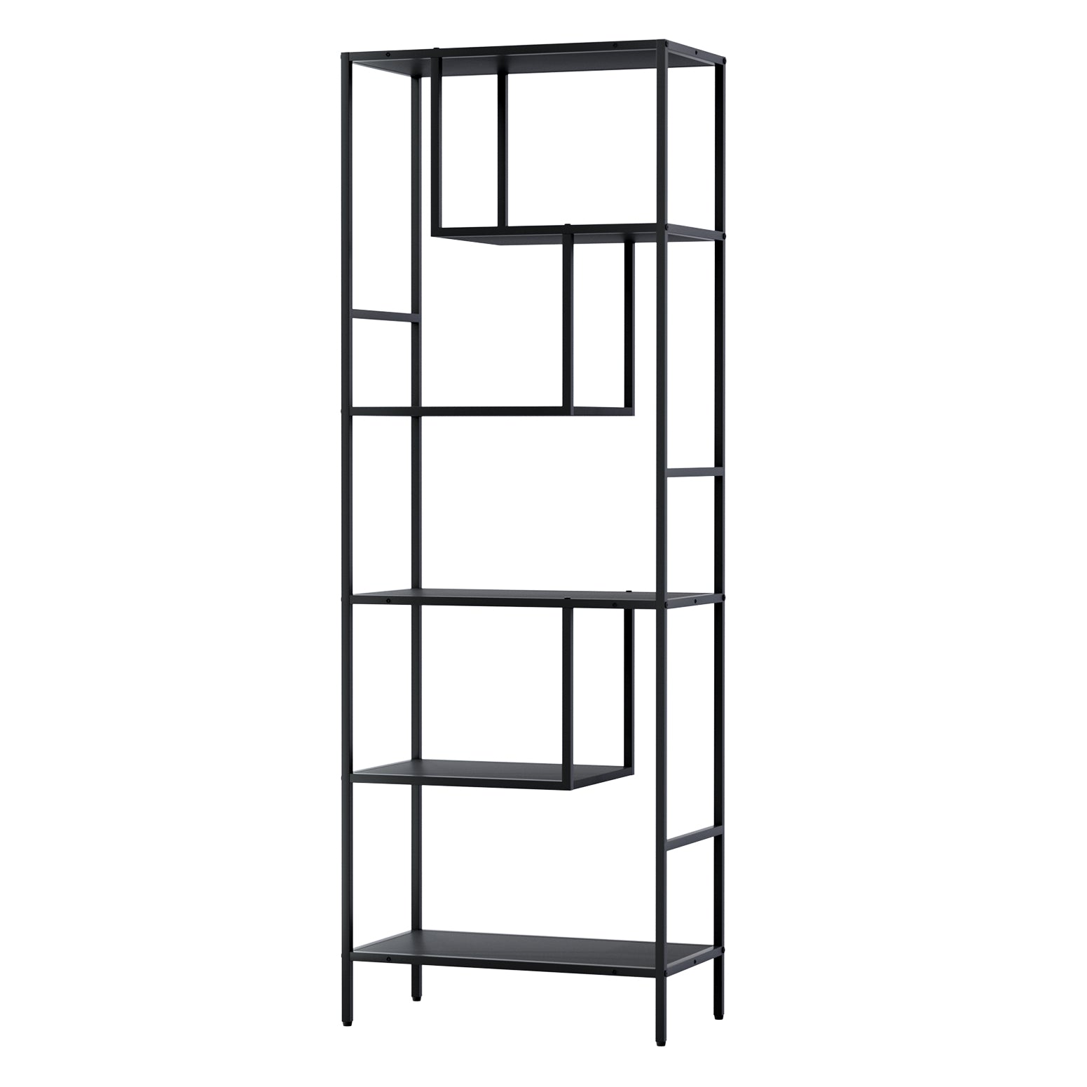 Artiss Bookshelf 5 Tiers RHYS Black - TRENDZ