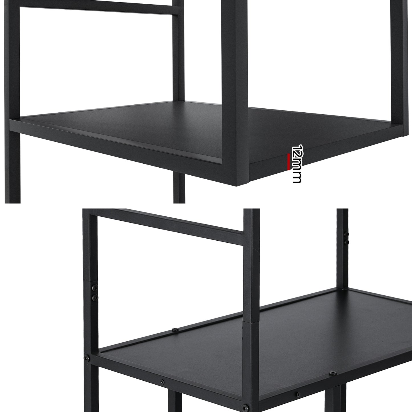 Artiss Bookshelf 5 Tiers RHYS Black - TRENDZ