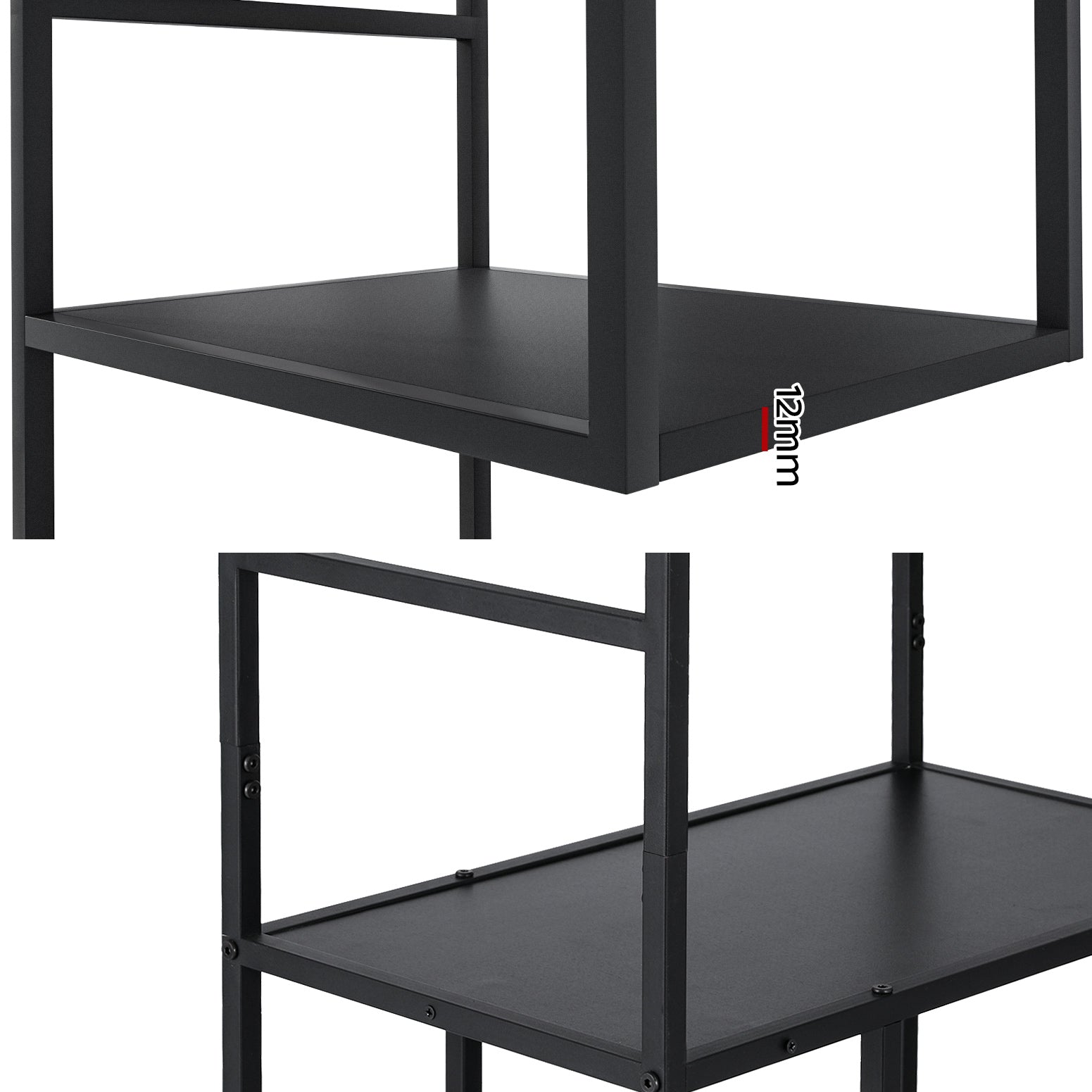 Artiss Bookshelf 5 Tiers RHYS Black - TRENDZ