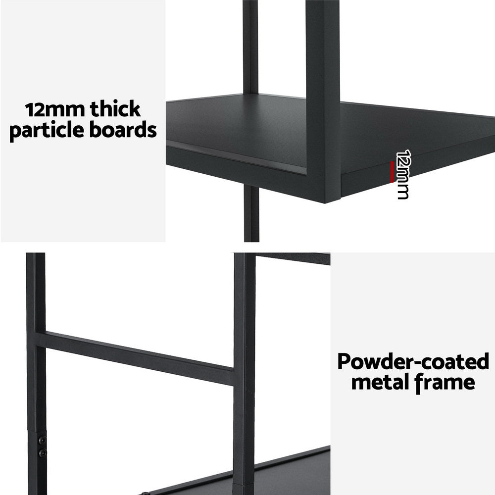 Artiss Bookshelf 5 Tiers RHYS Black - TRENDZ