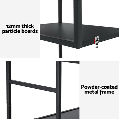 Artiss Bookshelf 5 Tiers RHYS Black - TRENDZ