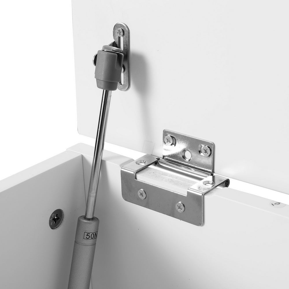 Artiss Storage Ottoman Blanket Box 140cm Fluted Grey - TRENDZ