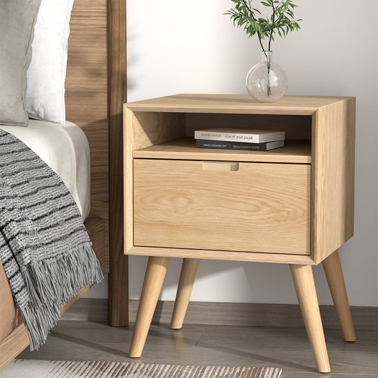 Artiss Bedside Table Drawers Side Table Shelf Storage Cabinet Nightstand GORR - TRENDZ