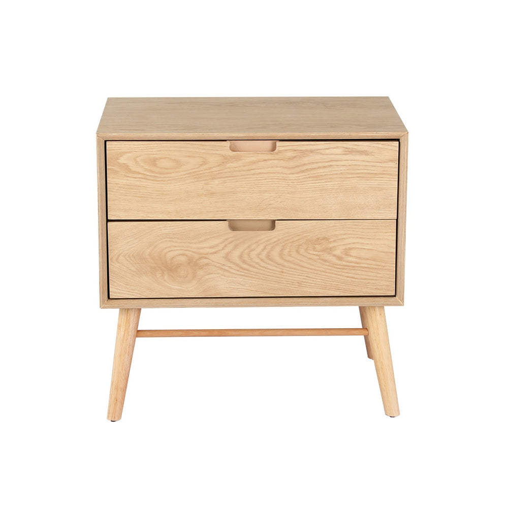 Artiss Bedside Table Drawers Side End Table Storage Cabinet Nightstand Oak GINO - TRENDZ