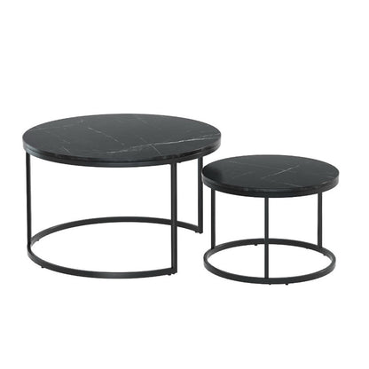 Artiss Nesting Coffee Table Set of 2 Marble Effect Tika - TRENDZ