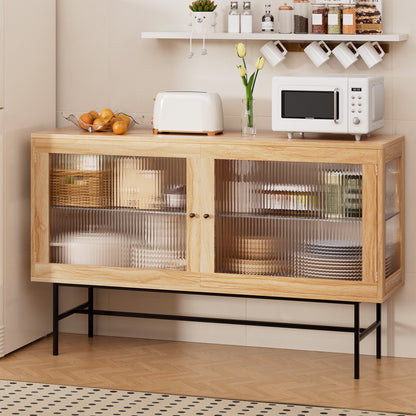 Artiss Buffet Sideboard Double Doors - Oak - TRENDZ