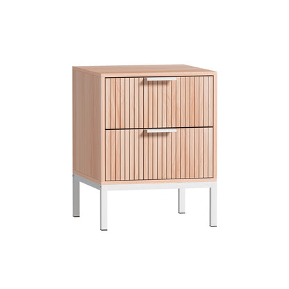 Artiss Bedside Table Drawers Side End Table Storage Cabinet Nightstand Pine LURA - TRENDZ