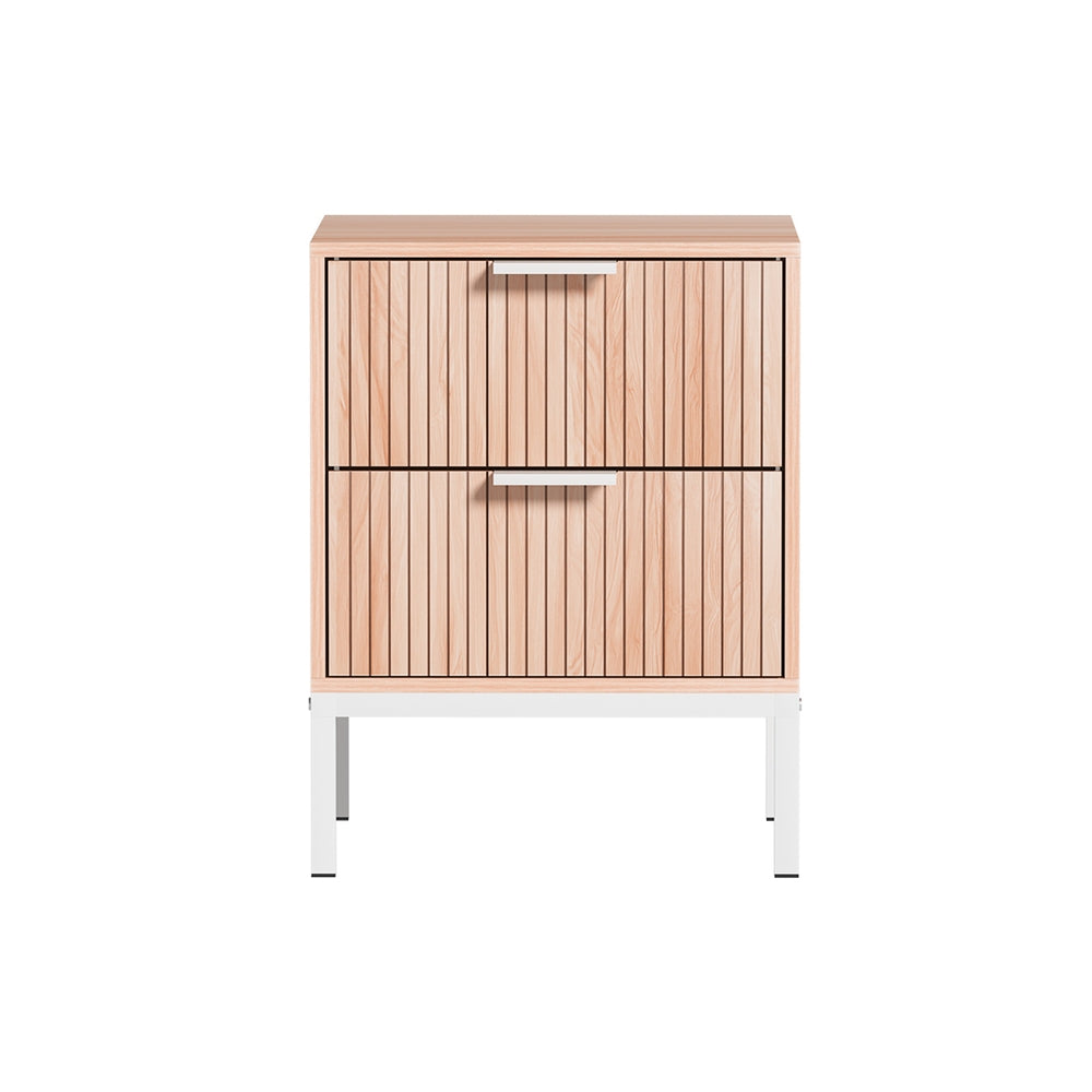 Artiss Bedside Table Drawers Side End Table Storage Cabinet Nightstand Pine LURA - TRENDZ