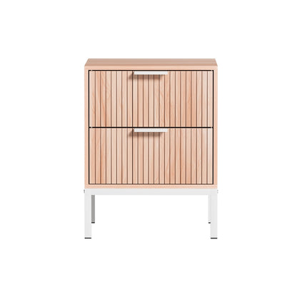 Artiss Bedside Table Drawers Side End Table Storage Cabinet Nightstand Pine LURA - TRENDZ