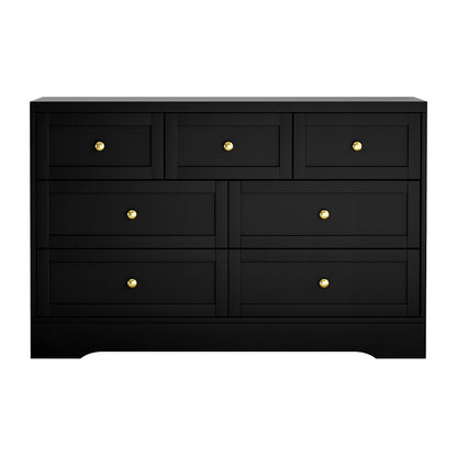 Artiss 7 Chest of Drawers Dresser Table Black - TRENDZ