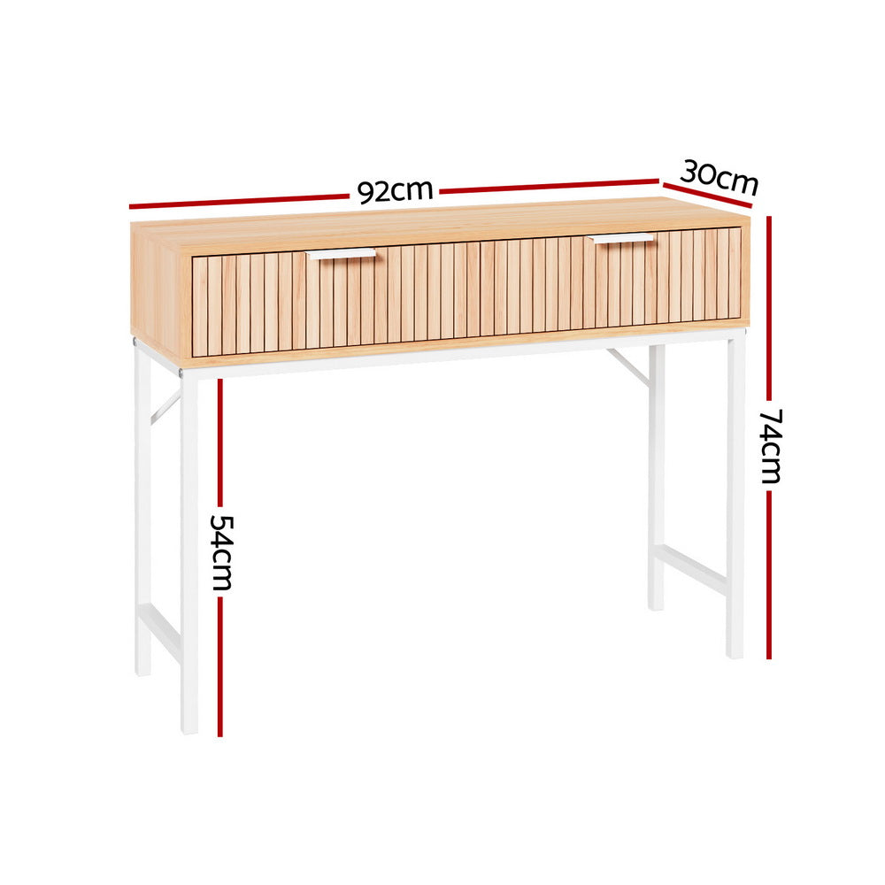 Artiss Console Table 2 Drawers 92CM - TRENDZ