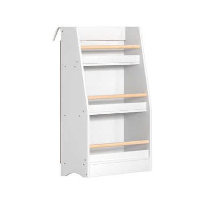 Keezi Kids Bookshelf 3 Tiers Storage Children Bookcase Organiser Display Shelf - TRENDZ
