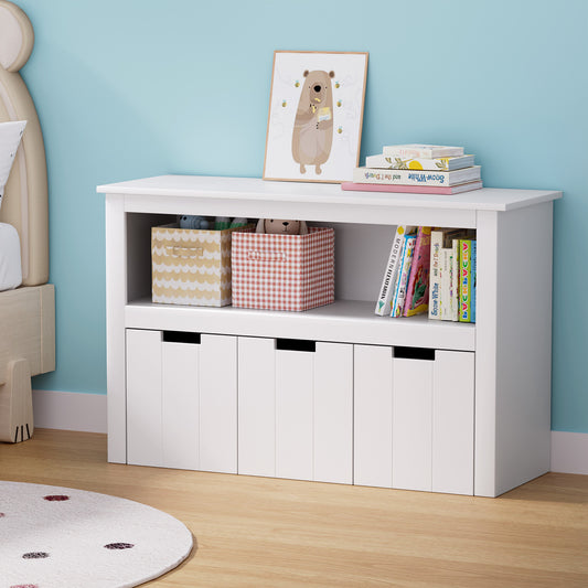 Keezi Kids Bookshelf 3 Drawers Storage Children Bookcase Toy Organiser Display - TRENDZ