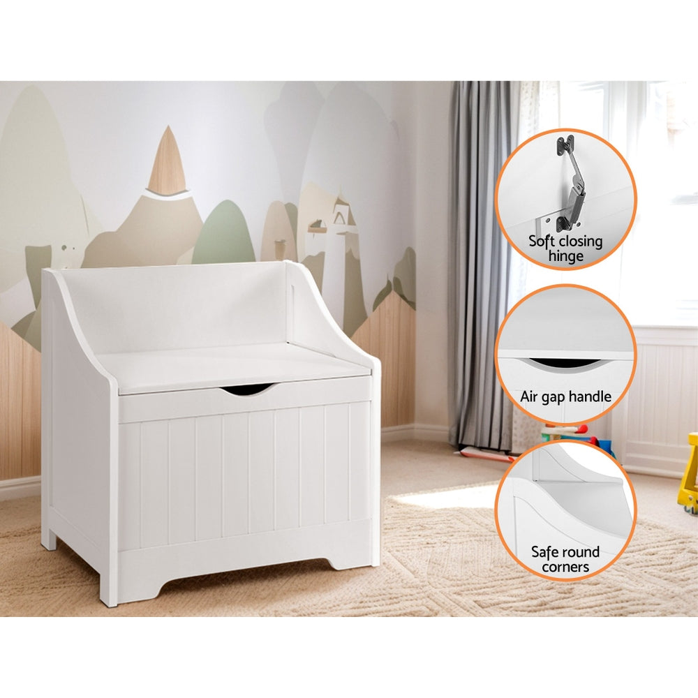 Keezi Kids Toy Box Chest Children Storage Clothes Toys Organiser Square - TRENDZ