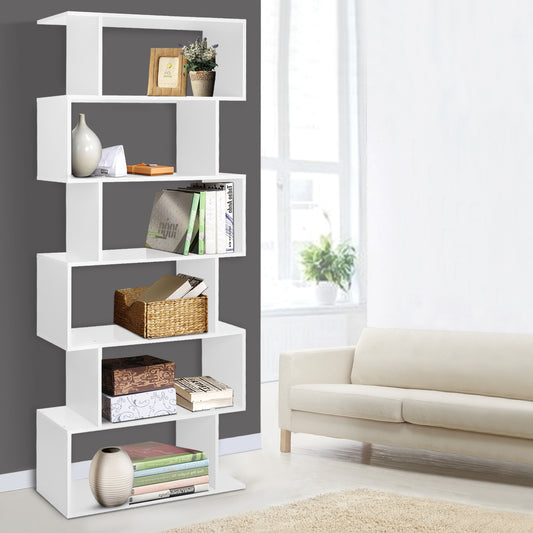 Artiss Bookshelf 6 Tiers - RIVA White - TRENDZ