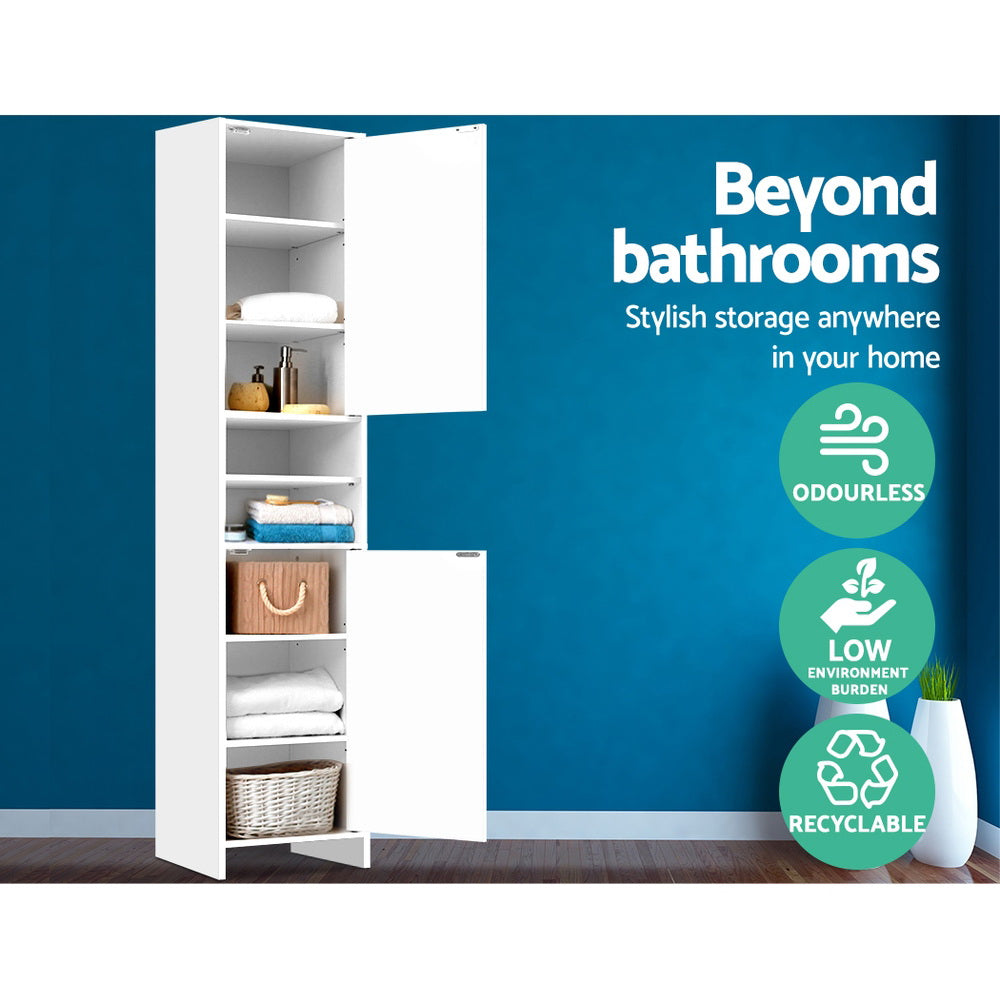 Artiss Bathroom Cabinet Storage 185cm White - TRENDZ