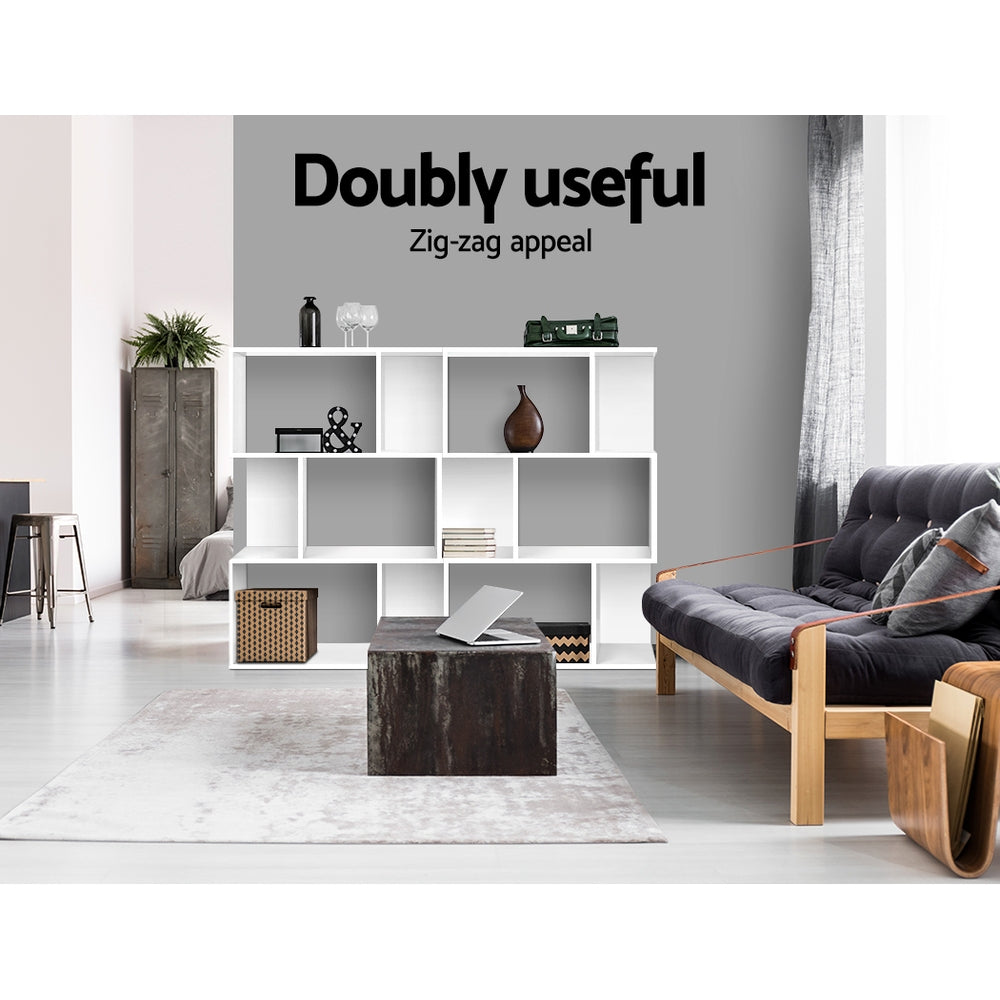 Artiss Bookshelf 3 Tiers - NINA White - TRENDZ