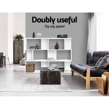 Artiss Bookshelf 3 Tiers - NINA White - TRENDZ