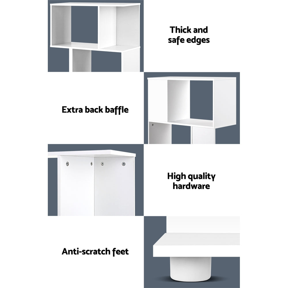 Artiss Bookshelf 3 Tiers - NINA White - TRENDZ