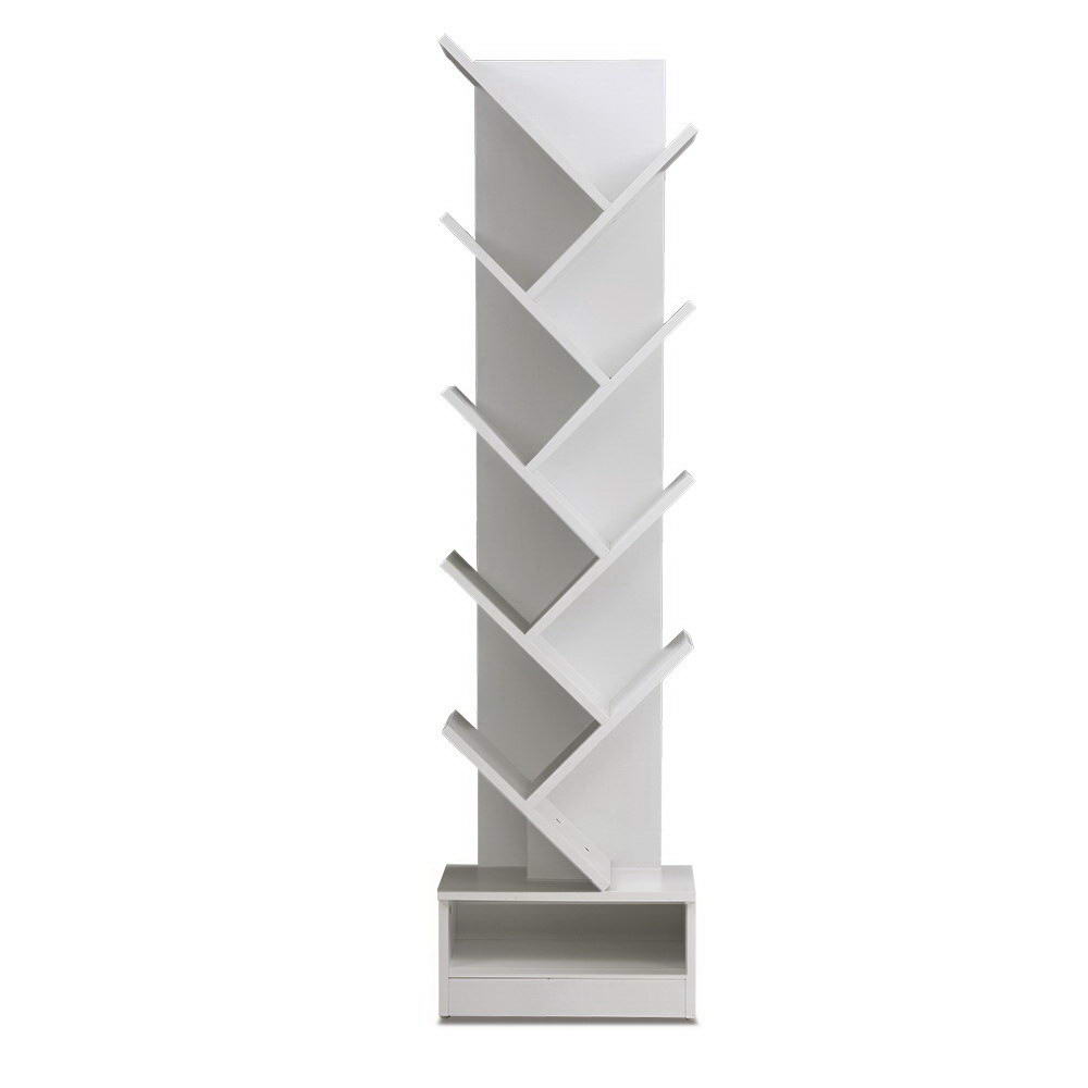 Artiss Tree Bookshelf 9 Tiers - ECHO White - TRENDZ