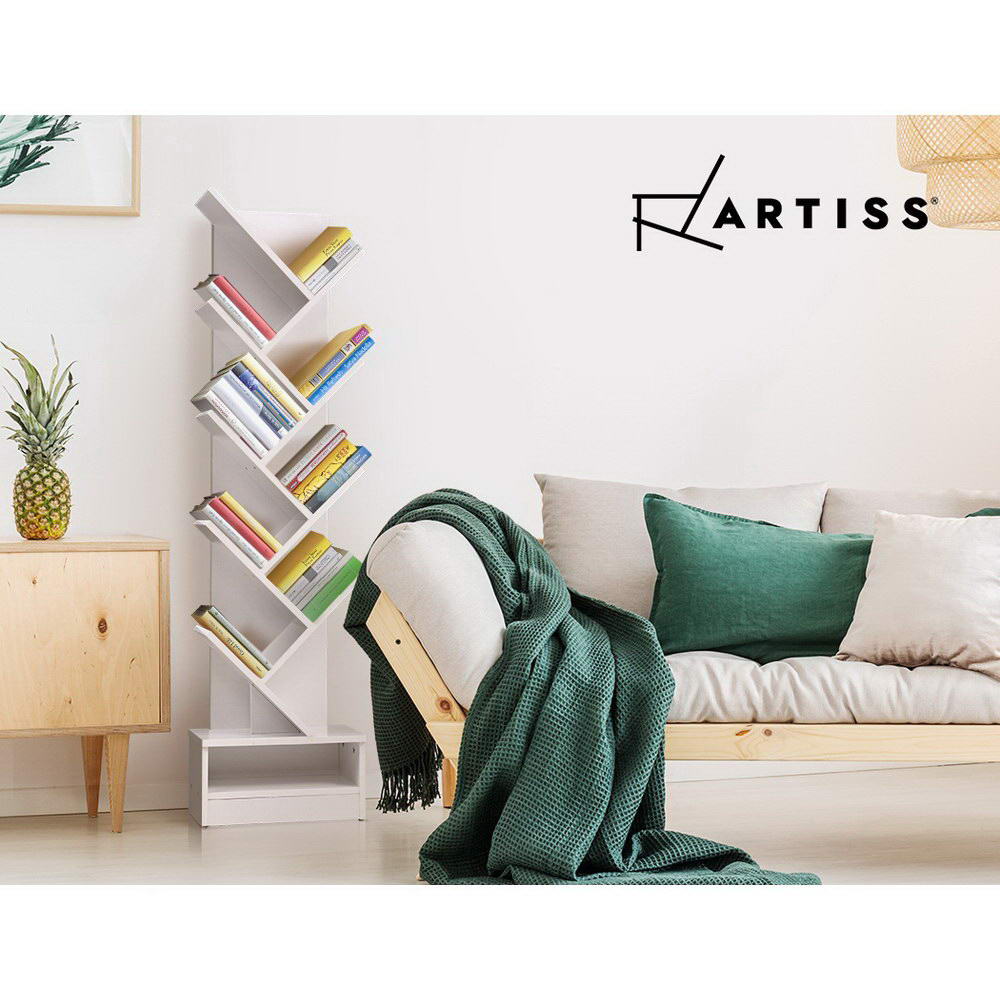 Artiss Tree Bookshelf 9 Tiers - ECHO White - TRENDZ