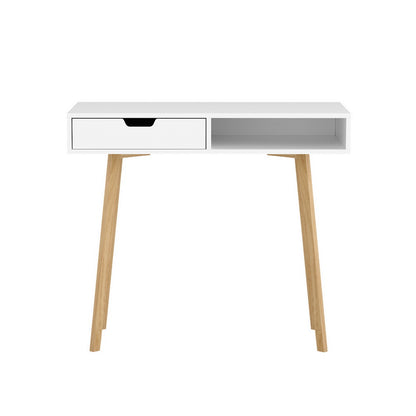 Artiss Computer Desk Drawer Cabinet Shelf White 90CM - TRENDZ