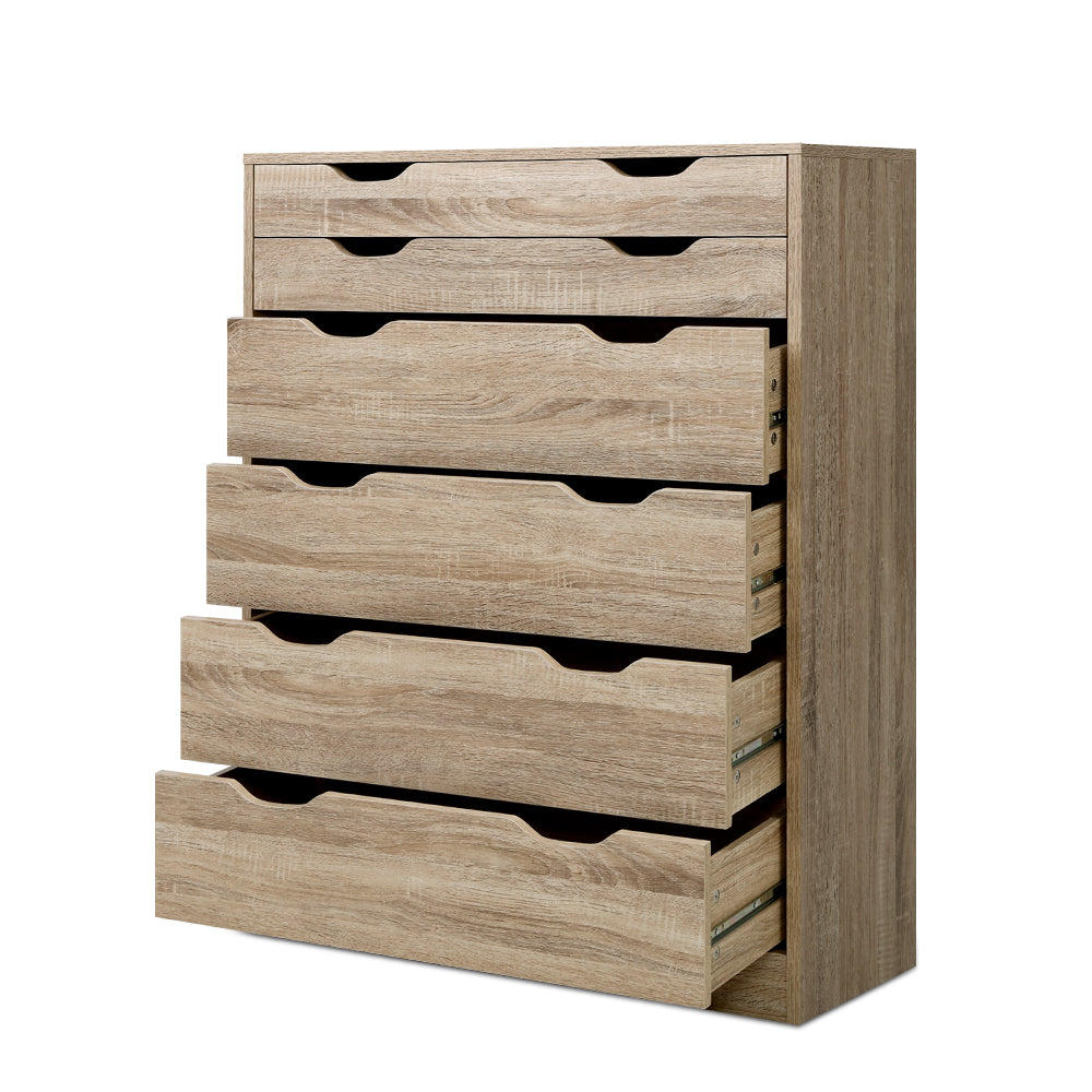 Artiss 6 Chest of Drawers - MYLA Oak - TRENDZ