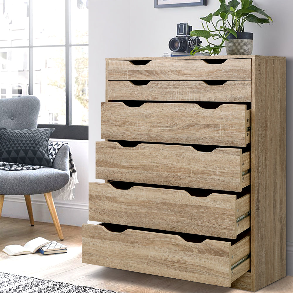 Artiss 6 Chest of Drawers - MYLA Oak - TRENDZ