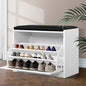 Artiss Shoe Rack Cabinet Bench 15 Pairs White Kyla - TRENDZ