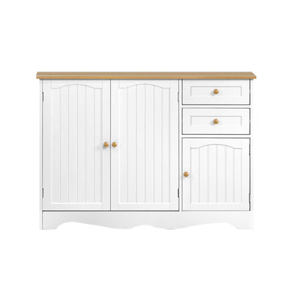 Artiss Buffet Sideboard 3 Doors - BERNE White - TRENDZ