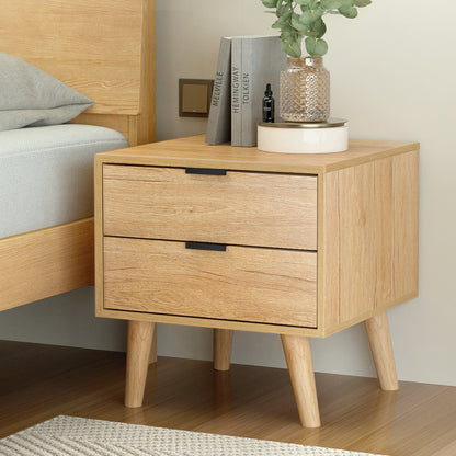 Artiss Bedside Table 2 Drawers - Pine - TRENDZ