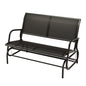 Gardeon Outdoor Garden Bench Seat Swing Glider Rocking 2 Seater Patio Furniture Black - TRENDZ