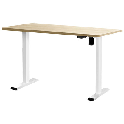 Artiss Standing Desk Motorised Sit Stand Desks White Oak 120CM - TRENDZ