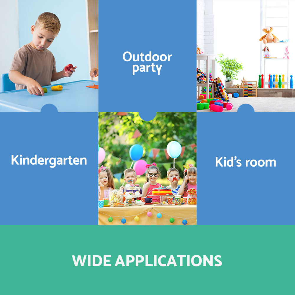 Keezi Kids Chairs Set Plastic Set of 4 Activity Study Chair 50KG - TRENDZ