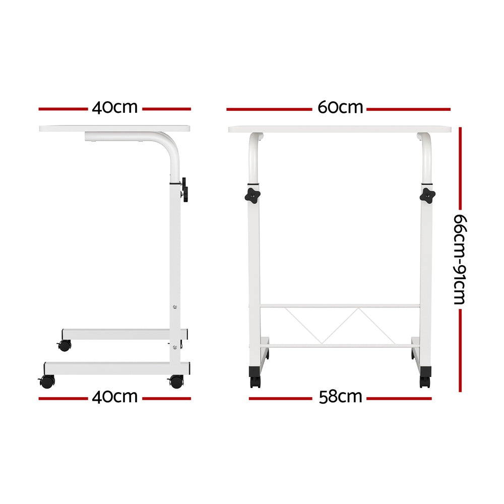 Artiss Laptop Desk Table Adjustable 60CM White - TRENDZ