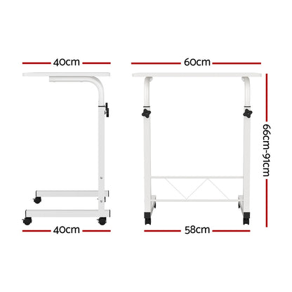 Artiss Laptop Desk Table Adjustable 60CM White - TRENDZ