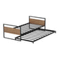Artiss Bed Frame 2x Single Size Metal Trundle Daybed DEAN - TRENDZ