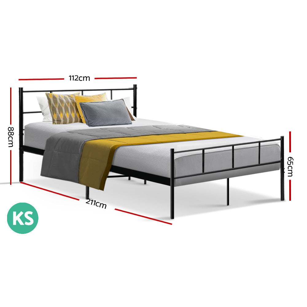 Artiss Bed Frame King Single Metal Bed Frame SOL - TRENDZ