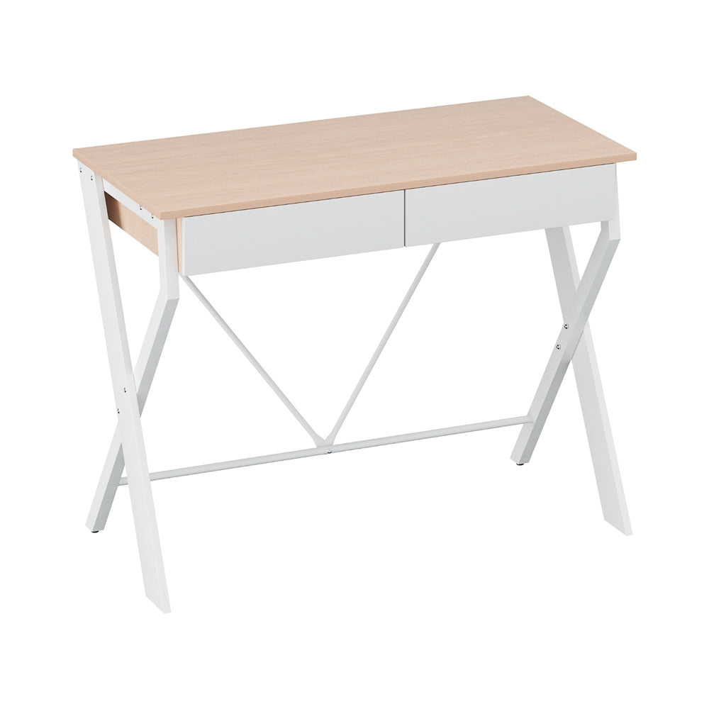 Artiss Computer Desk Drawer Oak 100CM - TRENDZ