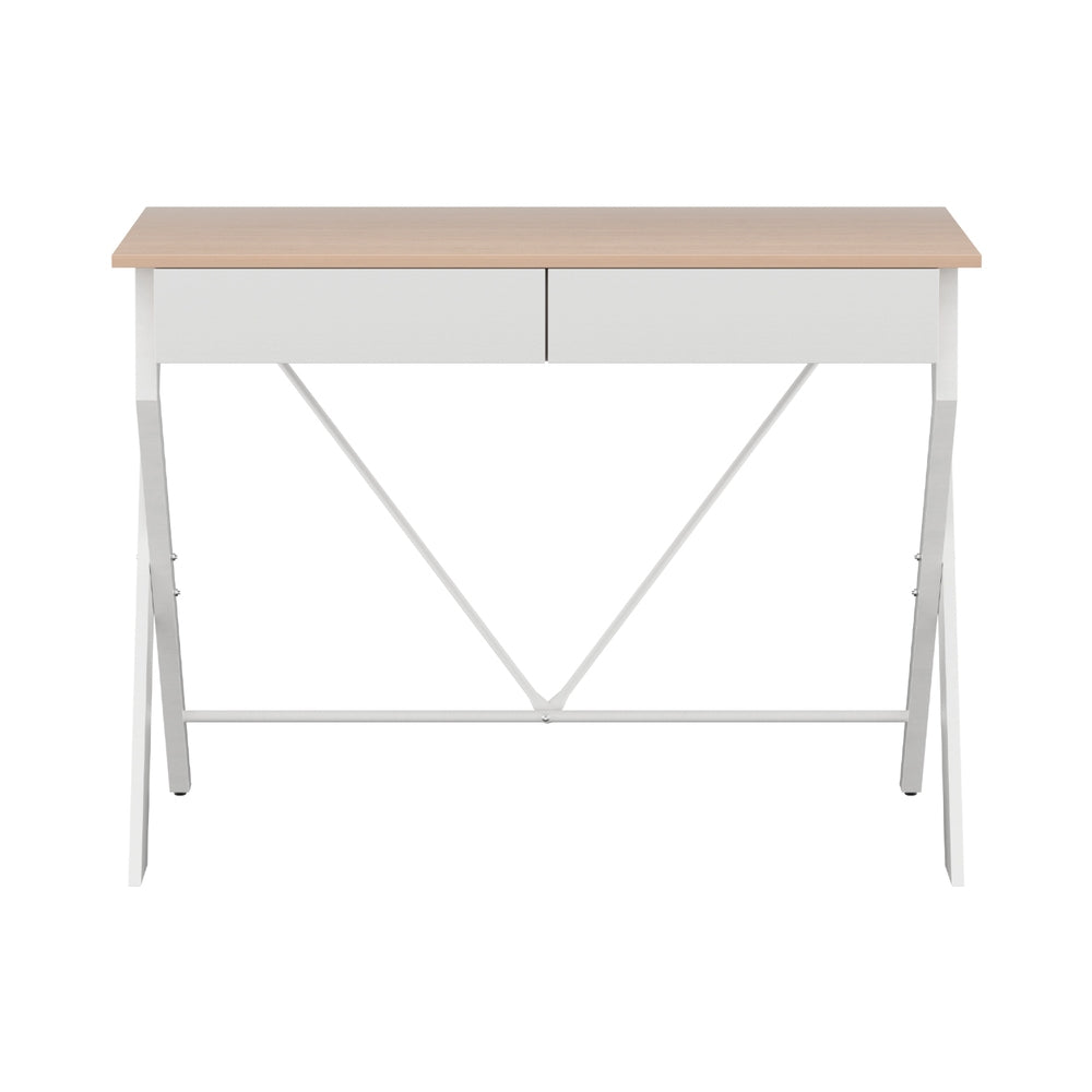 Artiss Computer Desk Drawer Oak 100CM - TRENDZ